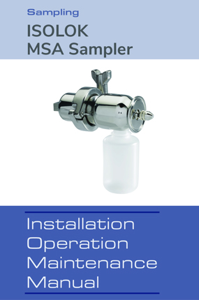 Image of ISOLOK MSA Sampler IOM Instruction Manuals