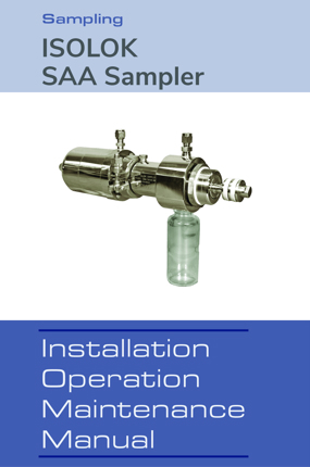 Image of ISOLOK SAA Sampler IOM Instruction Manuals