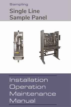 Image of Single Line Sample Panel Instruction Manual